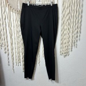 Ted Backer Black Jacquard Textured Side Zip Trouser Size 4(l/14)